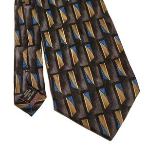 Louis Roth Men's Classic Designer Neck Tie 100% Silk Geometric Print 58”x4”